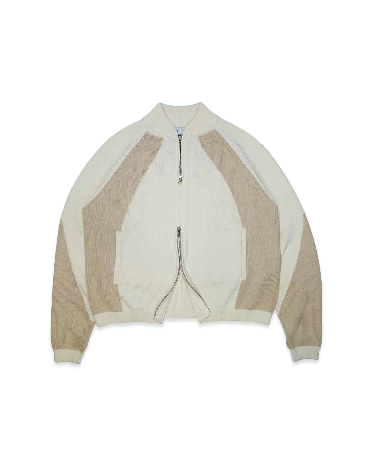 KNIT ZIP UP CARDIGAN