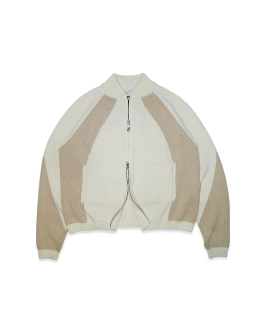 KNIT ZIP UP CARDIGAN