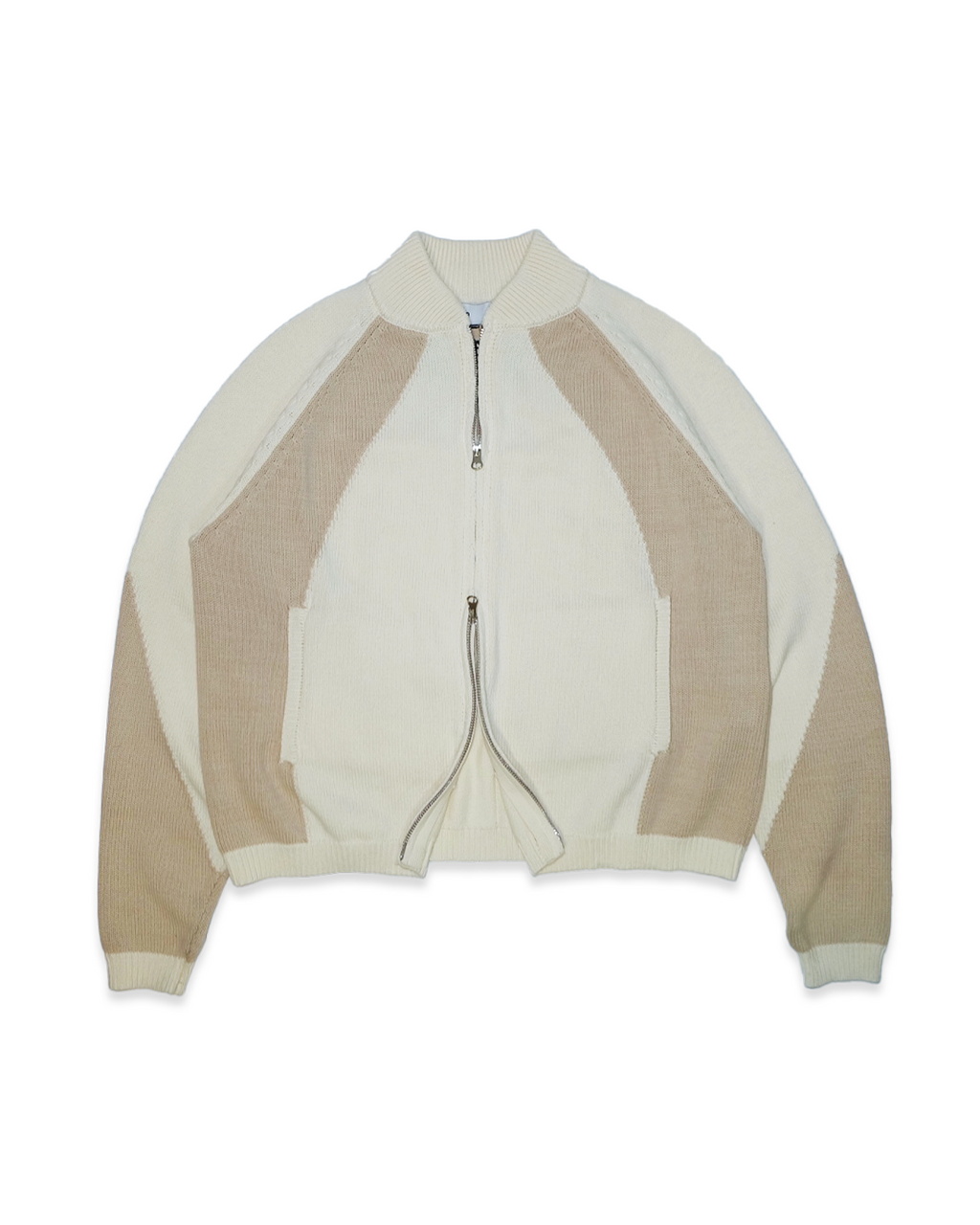KNIT ZIP UP CARDIGAN